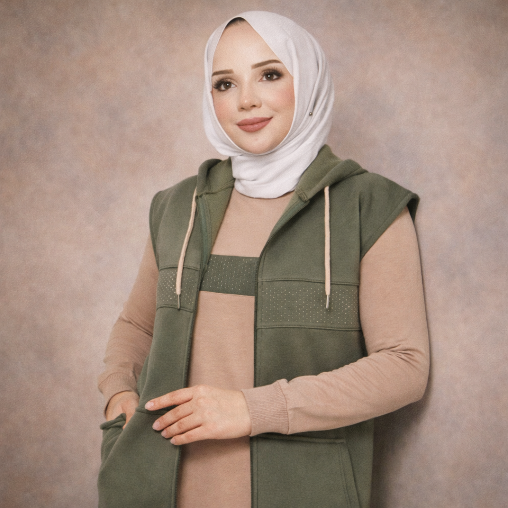 Ensemble Survêtement Trois Pièces Vert - Image 3