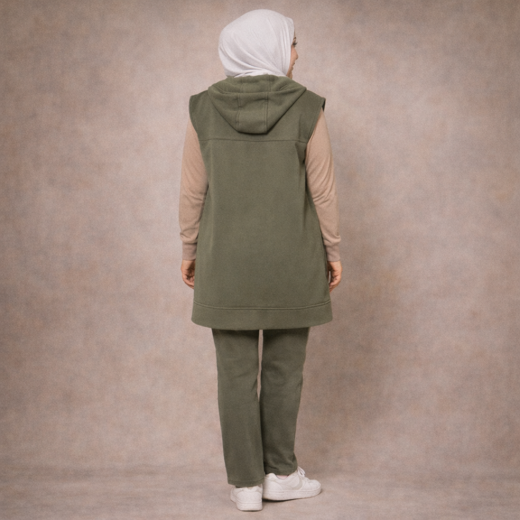 Ensemble Survêtement Trois Pièces Vert - Image 4