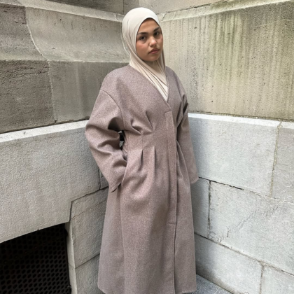 Veste Longue Élégante avec Ceinture